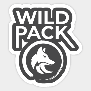 Wild Pack Logo White Sticker